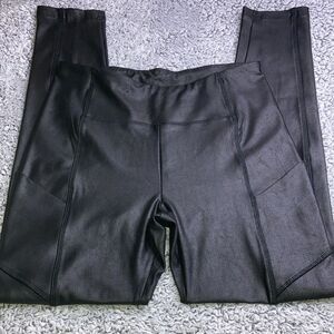 21 Saints M Leggings Skinny Faux Leather High Rise Stretch Pull-On Black